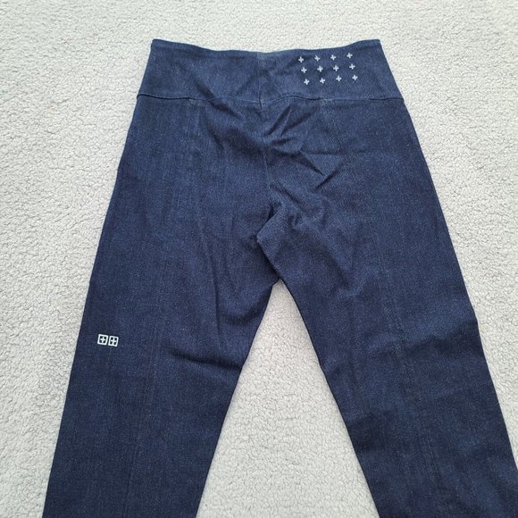 Ksubi Women Luna Denim Leggings Sz 28 Dark Blue Stretch Zippered Ankles  NWOT - Picture 5 of 10